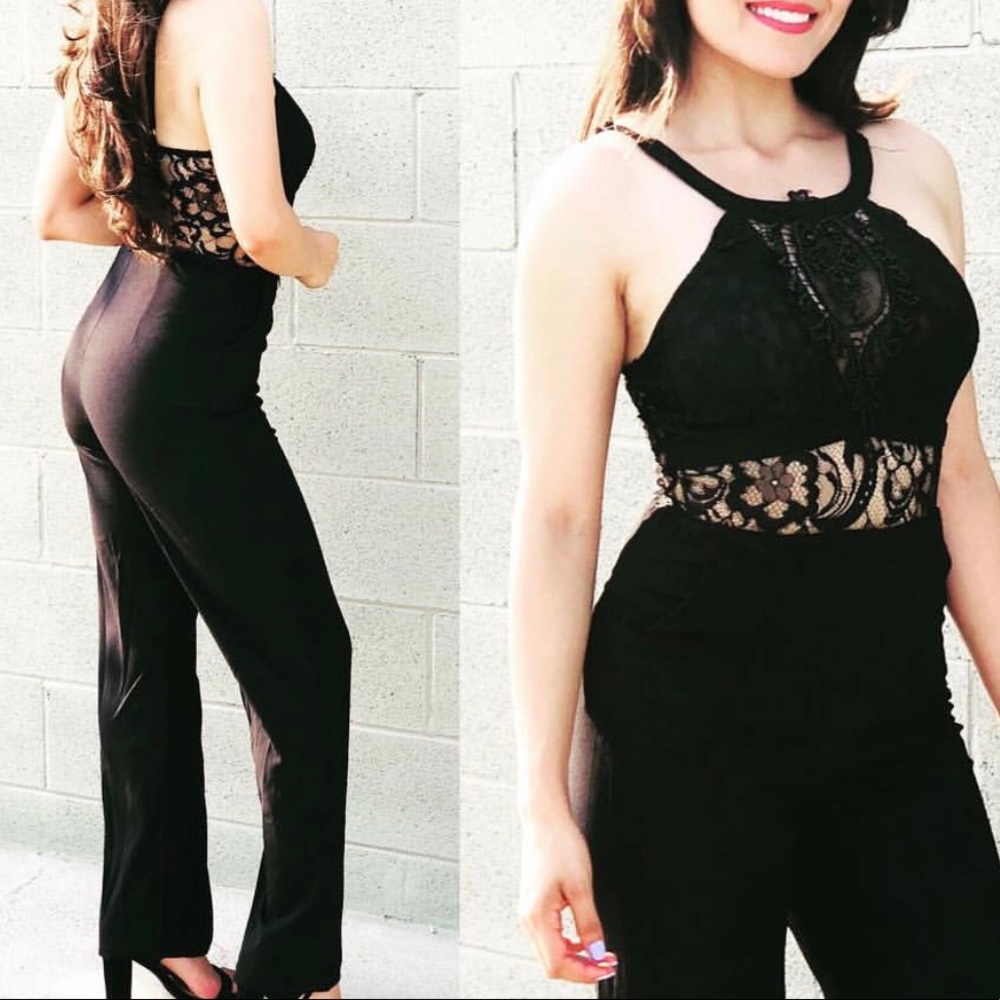 Fashion nova Black jumper one piece